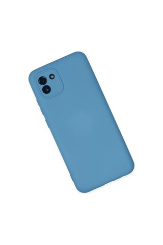 Samsung Uyumlu Galaxy A03 Kılıf Nano İçi Kadife Silikon - Mavi -
