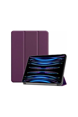 Apple Uyumlu iPad Pro 4. Nesil M2 2022 11 Inç Tablet Flip Smart Standlı Akıllı Kılıf Smart Cover Kılıf