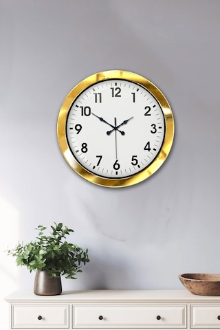 36 Cm Gold Metal Standart Duvar Saati Diğer