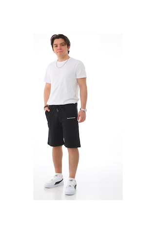 Penyebizden Erkek Regular Fit Normal Kesim %100 Pamuklu Şort-siyah