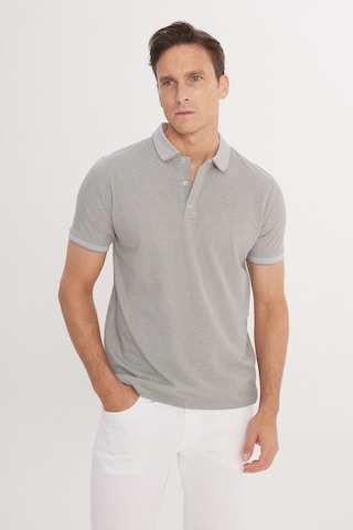 Ac&Co / Altınyıldız Classics 465126598 Düğmeli Polo Yaka Cepsiz Slim Fit Erkek Tişört Gri