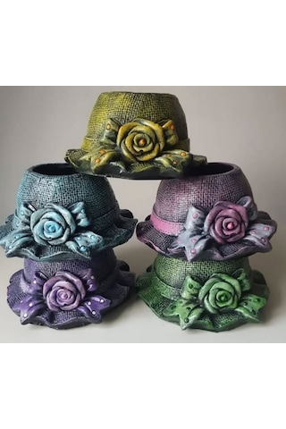 Dekoratif Şapka Saksı