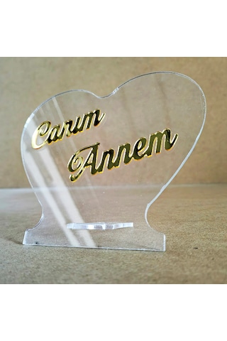 Anneler İçin Canım Annem Pleksi Kalp Hediye