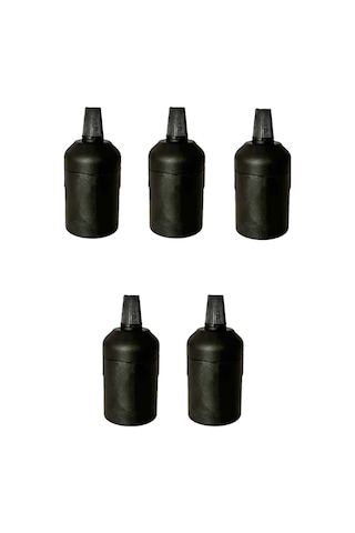 İtalyan Tip E27 Duy Vidasız Geçmeli Düz Bakalit Siyah 250v-4a 5 Adet