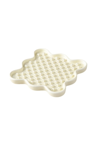 Suntek Köpek Yavaş Besleme Kabı Taşınabilir Evcil Beyaz