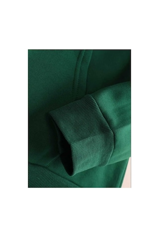 Caddekombin Aot Keşif Birliği Arka Göğüs Baskılı Kapüşonlu Cepli İçi Yünlü Yeşil Sweatshirt Yeşil
