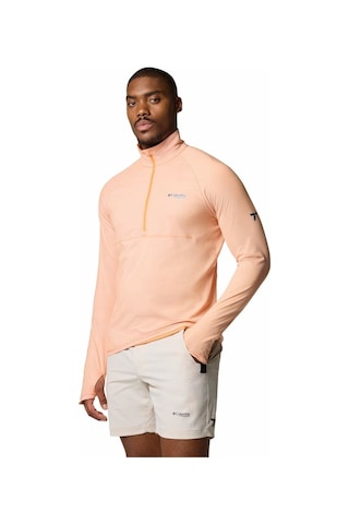 Columbia Summit Valley Half Zip Erkek Uzun Kollu Tişört-7968 Turuncu