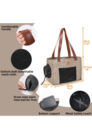 Qingmipy Taşınabilir Kedi Ve Köpek Çantası - Nefes Alabilir, Dayanıklı, Büyük Kapasiteli Moda Taşıyıcı