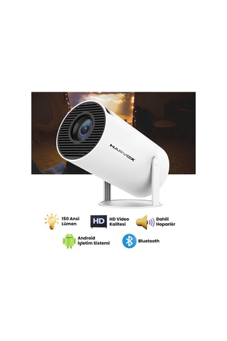 Harvox Hy300 Pro Upgrade Projeksiyon Cihazı Android Wifi Bluetooth Taşınabilir Mini Projektör Hd 720p