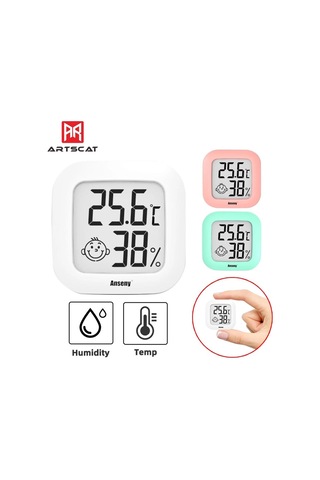 Mini İç Mekan Termometresi Lcd Dijital Sıcaklık Odası Higrometre Ölçer Sensörü Nem Ölçer İç Mekan Termometresi Sıcaklık