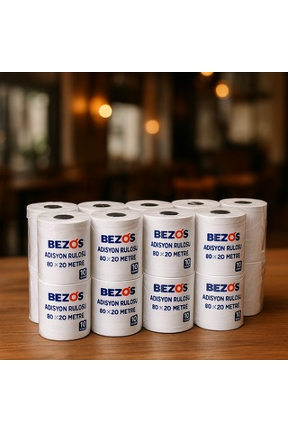 Buradabulabilirsin Bezos 80x20 Termal Adisyon Rulosu 5 Paket 50 Adet Bbz