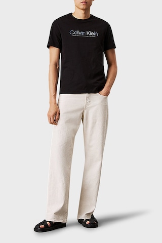 Calvin Klein Erkek T Shirt K10k114162 Beh Siyah Siyah