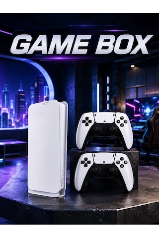 Mey İthalat Game Box 3d Çift Oyun Kollu 4k Hd Ekran 20000'den Fazla Oyun Seçeneği 2.4g Kablosuz