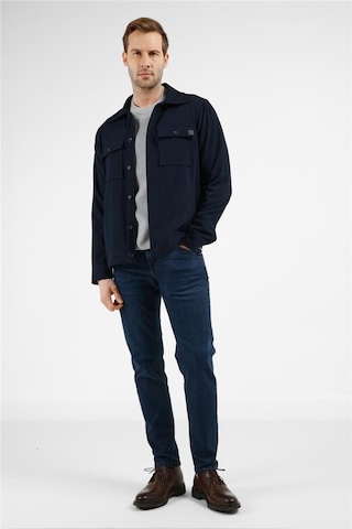 İmza Lacivert Polo Yaka Düz Yırtmaçsız Esnek Casual Mont 1007255150
