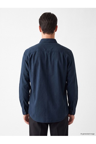 Lcwaıkıkı Classic Lacivert Regular Fit Gabardin Erkek Gömlek