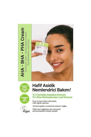 Yeppda Akneli Ciltler İçin Hafif Asidik Nemlendirici Bakım Kremi Yeppda AHA BHA PHA Cream 50 ML