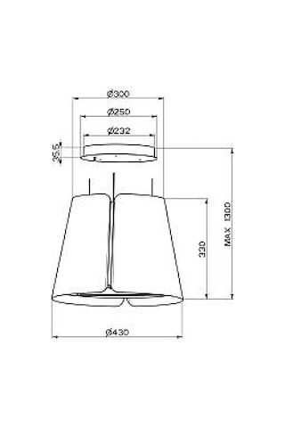 Faber Beat DG Matt F45 Ada Tipi Davlumbaz