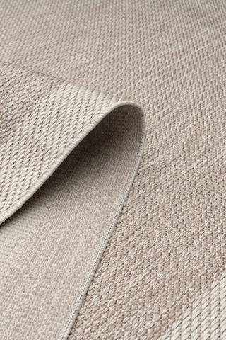 Çerçeveli Bohem Dokunuşlu Doğal Tonlarda Modern Sisal Bej - Krem Renk Halı Krem