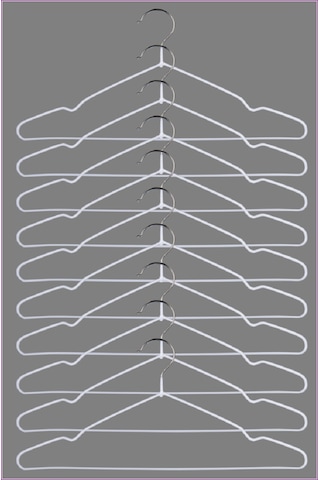 Silikon Kaplı Metal Askı, Beyaz 40 Cm Beyaz