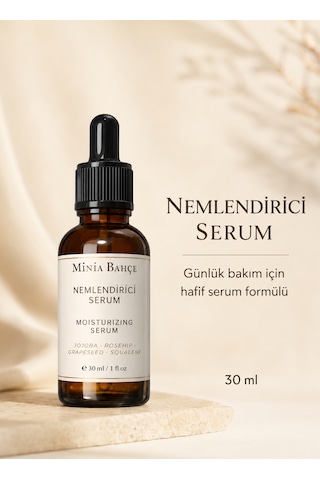 Minia Bahçe Squalene ve Bitkisel Yağlarla Günlük Yüz Bakımı Cilt Nemlendirici Serum 30 ML