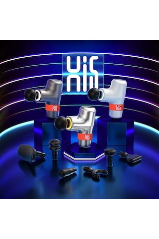 Hi5 Genel Titreşim Masajı Derin Doku Masaj Tabancası Spor Sonrası Kilo Vermek İçin Masaj Tabancası Boyun Omuz Sırt Rahatlama Sessiz Çalışma 4 Masaj Başlığı Kadife Çantalı Gümüş