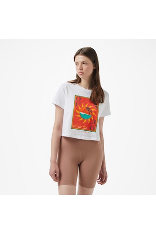 Roxy Atlas Oceanregular Kadın Beyaz Crop T-shirt Erjzt05921 Beyaz