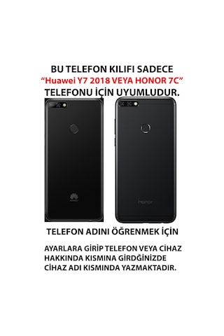 Huawei Y7 2018 - Honor 7c Uyumlu Mustafa Kemal Atatürk Kolajları Baskılı Silikon Kılıf
