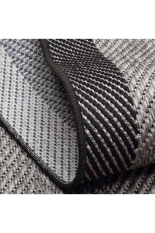 Eko Halı Mono Mno 02 Dark Grey Kaymaz Tabanlı Kilim
