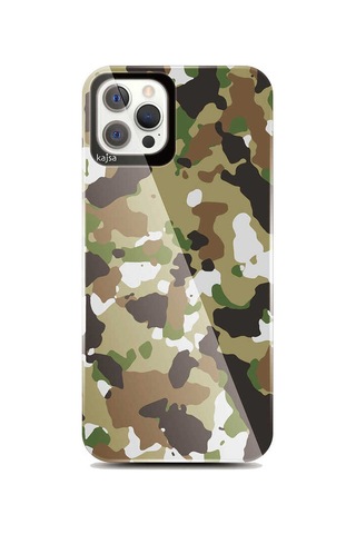 Kajsa Apple Uyumlu iPhone 12 Pro Max Kılıf Asker Desenli Kajsa Camo Kapak ZORE-218910