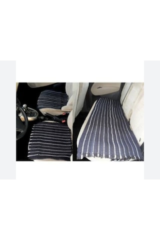 Oto Koltuk Serme Kilim Minder Siyah-beyaz 3 Lü Set