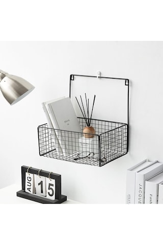 Wessdizayn Wd109 Minimalist Kafes Tel Tasarımlı Metal Duvar Rafı