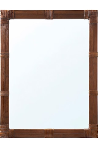 Duvar Aynası, Kahverengi, 47x62 Cm Açık Ceviz