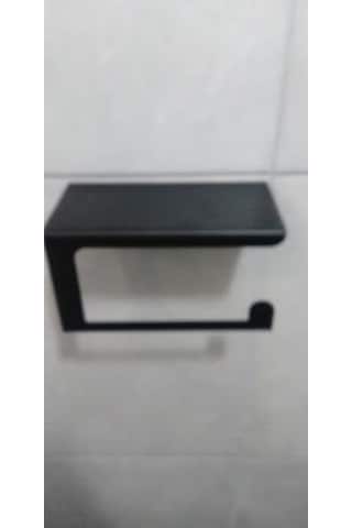 1,5mm Kendinden Yapışkanlı Su Geçirmez,modern Telefon Raflı Metal Rulo Tutucu,delmeden Montaj,banyo Tuvalet Kağıtlık,tuvalet Kağıdı Askısı Aparatı,tuvalet Kağıdı Standı,wc Kağıdı Tutacağı Siyah