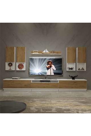 Decoraktiv Trendstyle 8das Mdf Tv Ünitesi Tv Sehpası Beyaz - Pera