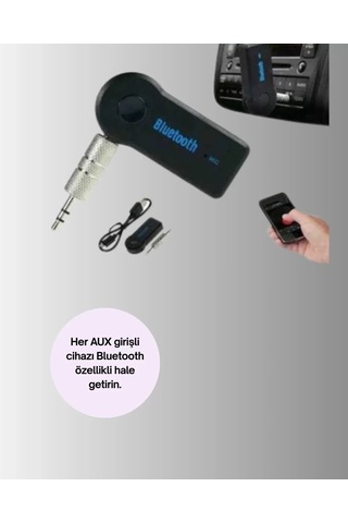 Home Araç İçi Bluetooth Aux Müzik Ve Telefon Görüşmesi Adaptörü