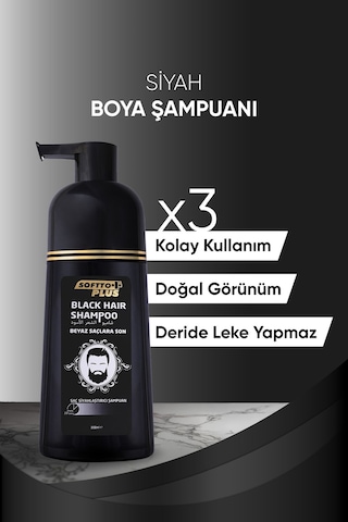 Softto Plus Black Hair Şampuan 2 x 350 ML