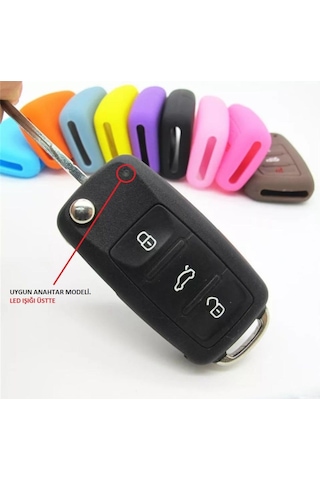 Seat Uyumlu Ibiza Silikon Anahtar Kılıfı, Anahtar Kabı (533651172)