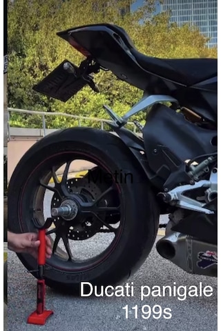 Tek Maşalı Motosikletler İçin Motosiklet Krikosu 28-42 Mm Kırmızı
