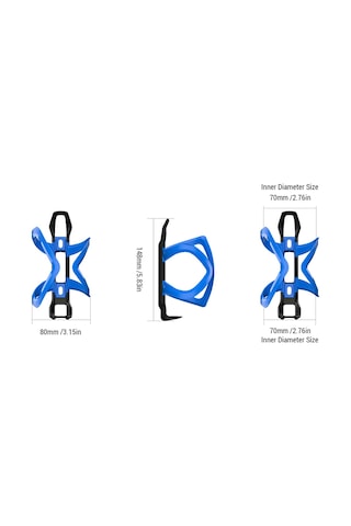 Neevoyu Bisiklet Su Şişesi Tutucusu, Yol Ve Dağ Bisikletleri İçin Evrensel, Hafif Ve Sağlam, Mavi Renk, Bisiklet Malzemesi Mavi
