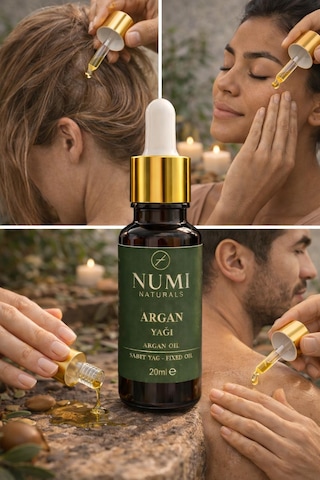 %100 Saf Argan Yağı 20 Ml Soğuk Sıkım Argan Oil Saç, Cilt Ve Bakım İçin Doğal Yağ