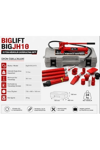 Bıglıft Hidrolik Doğrultma 10 Ton Jh10