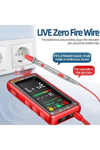 Weichuang01 682 Smart Va Ters Ekranlı Otomatik Aralıklı Şarj Edilebilir Multimetre Weichuang01