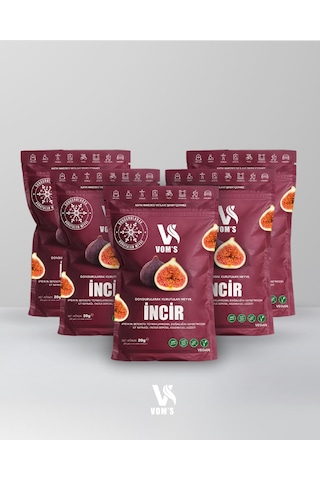 Voms Dondurularak Kurutulmuş Meyve Cipsi - Freeze Dried 5'li İncir Tanışma Paketi 5x20gr 20 G