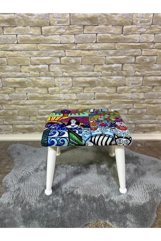 Trend Lake Diego Ahşap Ayak Uzatma Pufu Makyaj Koltuğu Bench Tabure