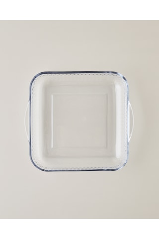 English Home Bake&serve Cam Kare Fırın Kabı 30,0x5,5 Cm Şeffaf Şeffaf