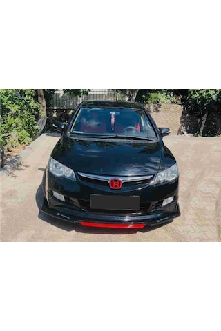 Civic Fd6 Lip 4 Parça Kırmızı / Tampon Eki