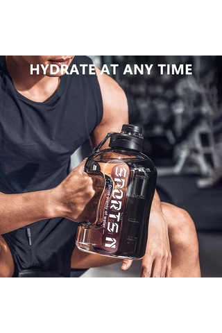 2.7L Büyük Kapasiteli Spor Şişe Için Spor Şişe Pipetli Bardak Bpa Ücretsiz Büyük Spo Içki Şişeleri Erkekler Suluk, Matara 42202774