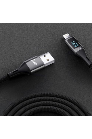 Led Ekranlı Usb-a To Apple iPad Uyumlu Örgülü Hızlı Şarj Ve Kablosu 2 Metre Diğer