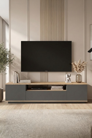 Yurudesign Future Tv Ünitesi Fr7-Aa Çam-Antrasit