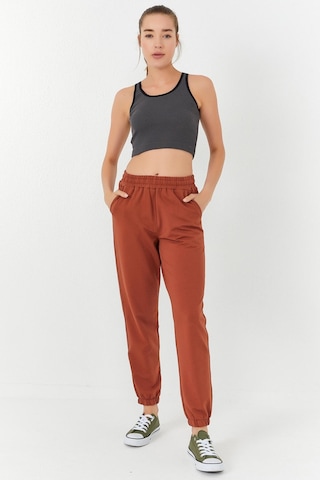 Tommy Life Antrasit Basic Sıfır Kol Dar Kalıp U Yaka Kadın Crop Top Atlet - 97160 Antrasit